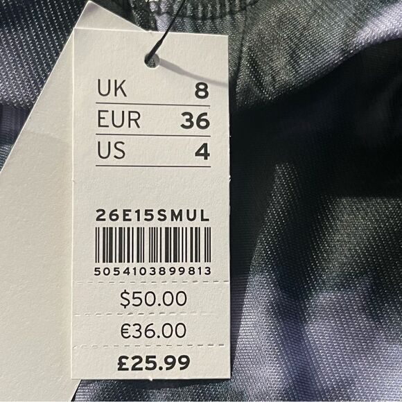 Topshop Purple and Black Tie-Die Flared  Leg Mid-Rise Leggings Size 4 Petite - Picture 8 of 15